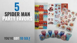 Top 10 Spider Man Party Favors [2018]: Marvel Spiderman Party Favor Set