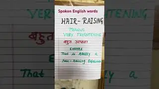 Hair-raising meaning/Learning paths 69#shorts#youtubeshorts #shortvideo @SpokenEnglishGuru