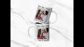 White Coffee Tea Personalized Photo Text Mug Custom Great Gift Idea for Everyone