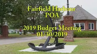 2019 Fairfield Harbour Budget Meeting.