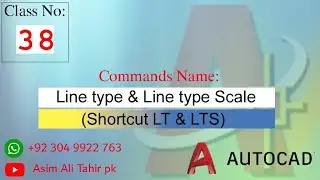 AutoCAD Class-38-Line Type & Line Type Scale Command-Urdu & Hindi