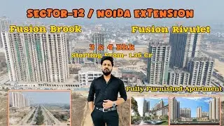 Latest update Fusion Brook & Rivulet | Noida Extension Sector-12 | Fully Furnished Flat ☎️8009358570