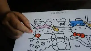 Coloring Pages Hello Kitty and Piglet Characters 2   Silver Waves