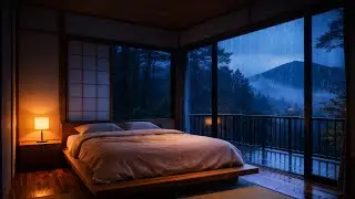 Calming Piano & Soft Rain - Cozy Bedroom Ambience | Sleep Better and Relax Deep