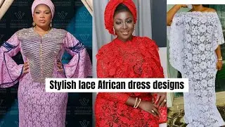 New and stylish designs of lace Nigerian gowns fashionable designs for beautiful ladies