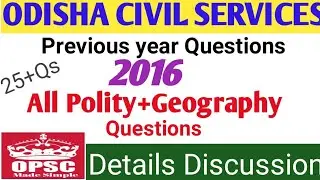 OAS Prelims 2016 All Polity & Geography Questions discussion