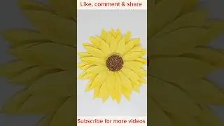 Paper Sunflower 🌻 | কাগজ দিয়ে সূর্যমুখী ফুল | Easy Paper Craft #Shorts