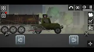 Steam train chasing with jeep in melon playground