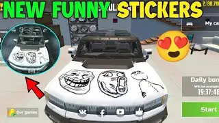 NEW AMAZING FUNNY STICKERS 😍 IN OFFICIAL UPDATE || CAR SIMULATOR 2 || HARSH IN GAME