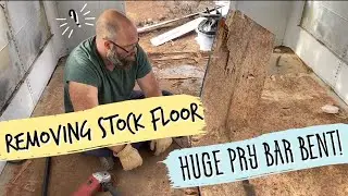 REMOVING ORIGINAL FLOOR IN A BUS Pt.1 - Speakeasy Skoolie
