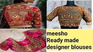 Meesho Heavy maggam work  designer blouses staring at Rs350/- #meesho shopping#readymade blouse haul