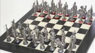 Making Antique Finish Pewter Chess Sets