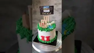 World Cup Special Cricket themed birthday cake tutorial |cake for cricket lovers | #cakereels
