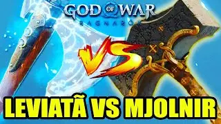 Machado Leviat&atilde; Vs Martelo Mijonir Qual Arma &Eacute; A Melhor? - God Of War Ragnarok (Batalha De Armas)