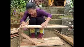 CEO Landa Make a Meat grill, hot pot stove out of wood and concrete, Cook family meals