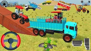 Drive JCB And Unloading stone From Dumper Truck in game 🔥 #tractorgame #jcbvideo #gamer 