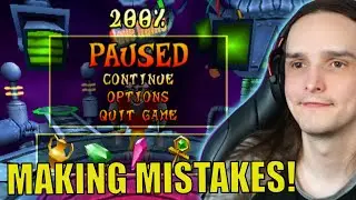 Making a mistake LIVE! - Attemping to beat Crash Bash 200% in 12 hours vs Huds601
