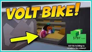ROBLOX JAILBREAK ROBBING THE BANK ON THE VOLT BIKE!