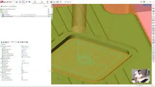 [3 axis milling tutorial SprutCAM 12] - 13 - {2nd setup} - Pocketing with finish passes