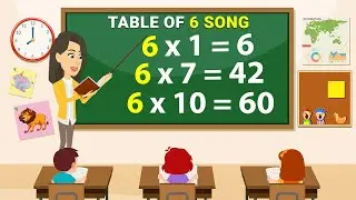 Table of 6 | Multiplication Tables for Kids | Learn 6 Table with Rhymes & Animation