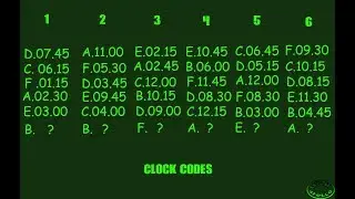 ALL CLOCK CODES SHORTCUT ALPHA OMEGA (SPEEDRUN CLOCK STEP )
