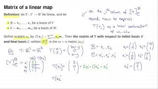 MATH0005 L61: matrix of a linear map
