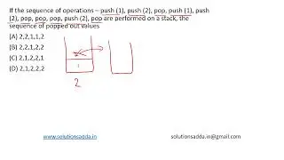 ISRO 2015 | DS | PUSH POP | STACK | ISRO TEST SERIES | SOLUTIONS ADDA | EXPLAINED BY ISRO AIR-1