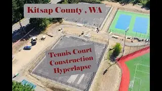 2025 Tennis Courts Transformation Construction 100 Second Time-Lapse  | Kitsap County Parks