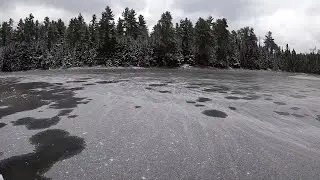 Gunflint Trail Winter Update #1 First Snowstorm, Grouse, and ice