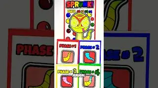 🌈SPRUNKI OC Gekkie | ASMR Phase 1vs2vs3vs4 Squishy #blindbag #papercraft #sprunki #incredibox