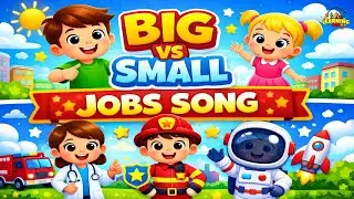 Opposites Song for Kids | Big Small Tall Short + Community Helpers Jobs Song for Toddlers