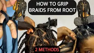 EASY METHOD TO GRIP THE ROOT OF BOX BRAID || How to GRIP box braids for BEGINNERS &brvbar;&brvbar; The Amazon Deb