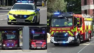 [DOUBLE] Fire Engines, Police and Ambulances Responding To Various Incidents on Blues & Sirens!