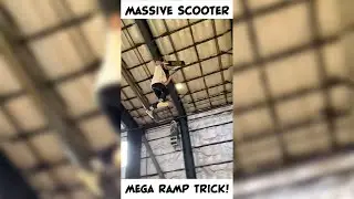 MASSIVE SCOOTER MEGA RAMP TRICK! #shorts #viral