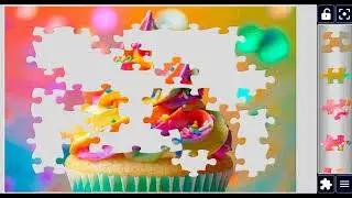 Rainbow Bliss Cupcake 🎂#cupcake #rainbow #dessert 🚀@puzzlemaster1034