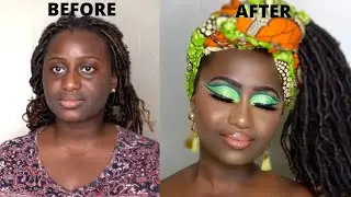 Green Winged Cut Crease | Dark Skin Friendly