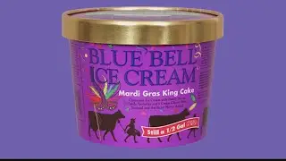 Blue Bell Mardi Gras King Cake Taste Test