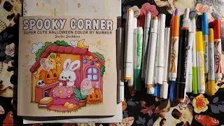 Silent Live in Spooky Corner Super Cute Halloween Color By Number Sachin Sachdeva Book