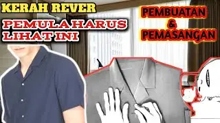 TUTORIAL membuat kerah REVER sekaligus cara MENJAHIT kerah REVER