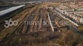 Construction site drone time lapse