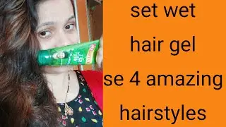 Hairstyle/Set wet hair gel se 4 cute amezing hairstyles