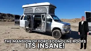 The best Econoline Van pop Top Colorado Camper Van tallest roof WTD Ocotillo Cruiser 3-inch lift kit