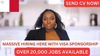 MASSIVE HIRING WITH VISA SPONSORSHIP|20,000 JOBS AVAILABLE|MOVE WITH FAMILY