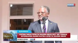 #HABARI;KATIBU MKUU OFISI YA WAZIRI MKUU DK JIM  YONAZI  APOKELEWA RASMI KATIKA OFISI YA WAZIRI MKUU