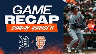 Game Highlights: Home Runs from Dingler and Vierling Lead Tigers to a Win in SF | 8/11/2024