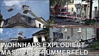 [EXPLOSION ZERSTÖRT WOHNHAUS | LEVERKUSEN] - Dachgeschosswohnung explodiert & massives Trümmerfeld -