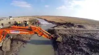 Drone over digebrud ved Gyldensteen Strand