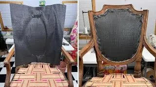 Reupholstering a Shield Back Chair Back using Synthetic Sagless