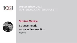 Simine Vazire // Keynote // Science needs more self-correction