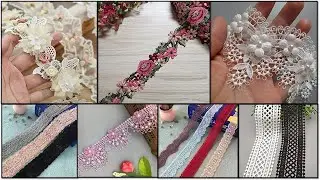 Simple Embroidered Lace Design Collection - Indian Fashion Trends